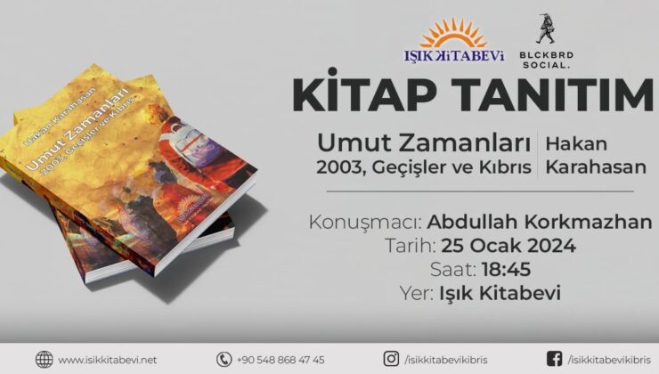 Karahasan’ın “Umut Zamanları 2003, Geçişler ve Kıbrıs” kitabı tanıtılıyor