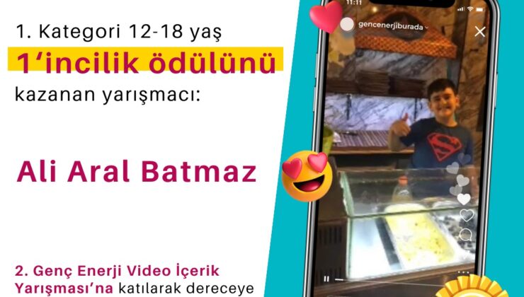 Gençlik Dairesi’nin düzenlendiği Genç Enerji Video İçerik Yarışması’nın kazananları açıklandı