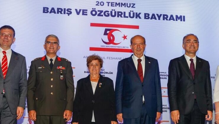 Barış Harekatı’nın 50. yılı dolayısıyla İstanbul’da resepsiyon düzenlendi…Resepsiyon’a Cumhurbaşkanı Ersin Tatar ve eşi Sibel Tatar da katıldı