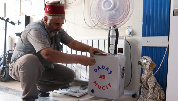 Atıl malzemelerden taşınabilir klima yaptı