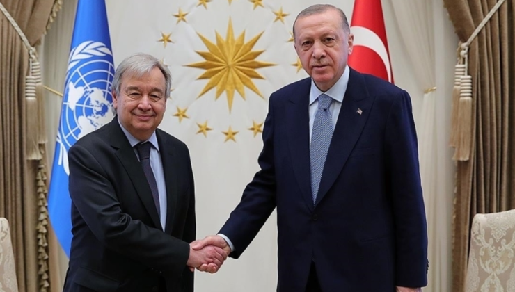 TC Cumhurbaşkanı Erdoğan, Birleşmiş Milletler  Genel Sekreteri Guterres ile görüştü