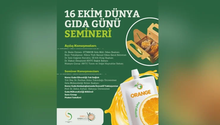 16 Ekim Dünya Gıda Günü seminerle kutlanıyor